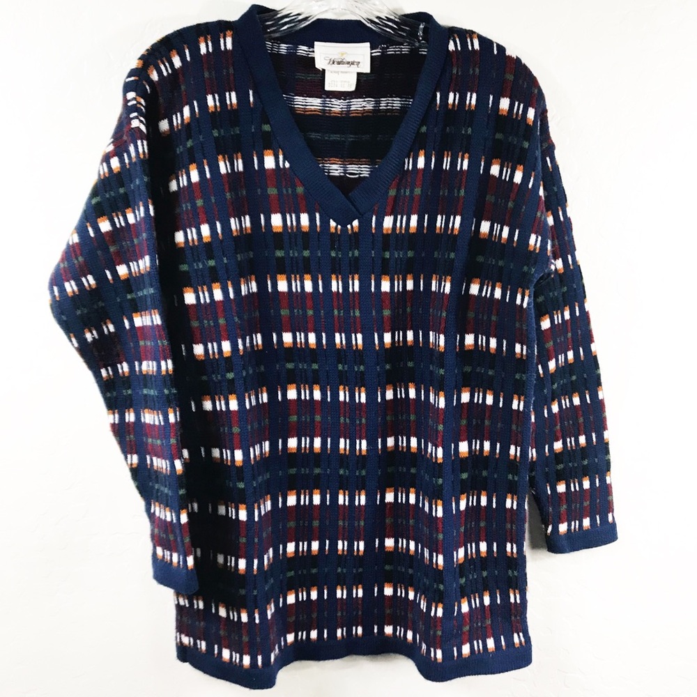 Vintage Worthington Knit Patterned Sweater